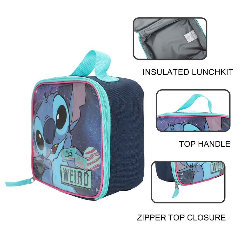 Stitch Let's Get Weird Insulated Lunch Tote