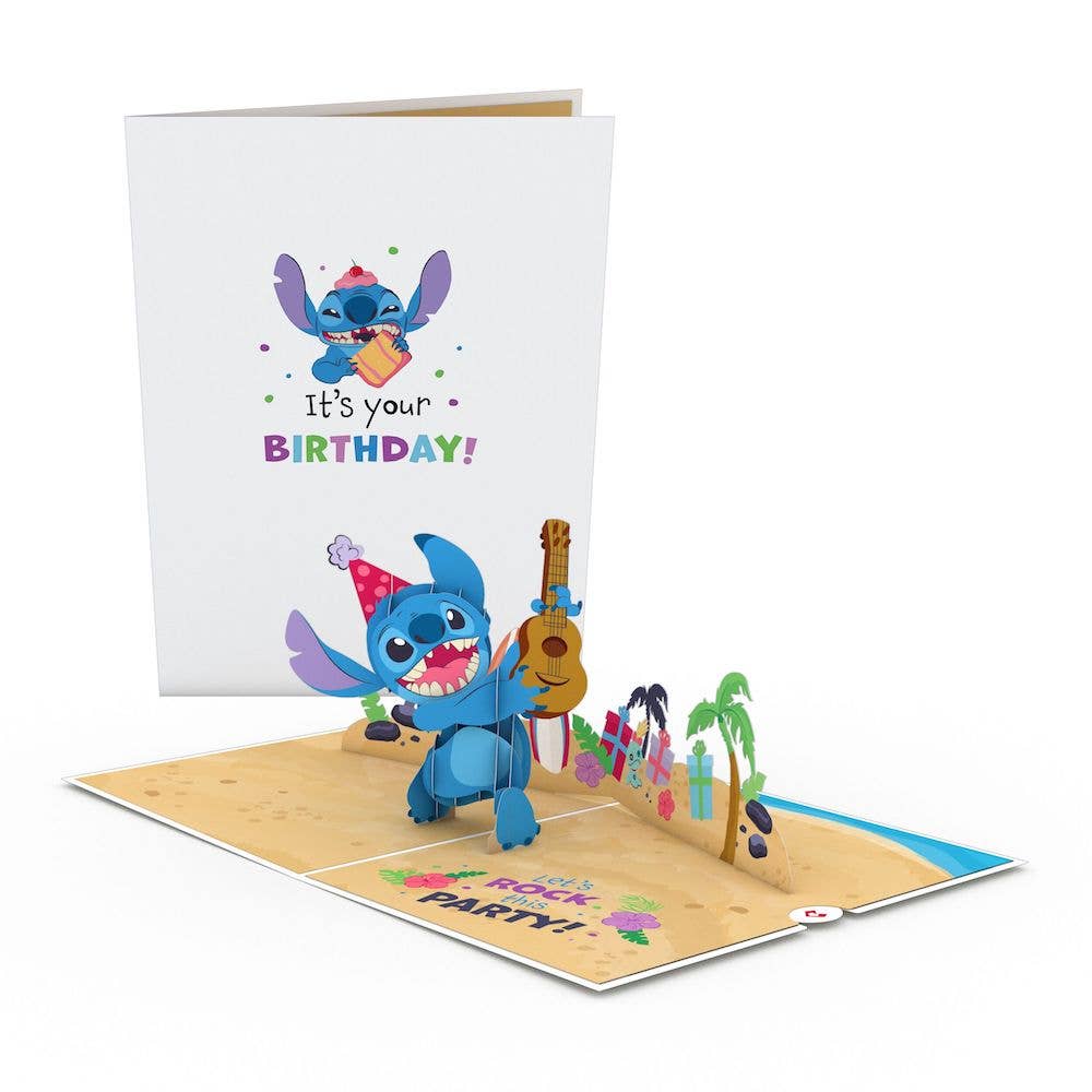 Disney's Stitch Rockin' Birthday 5''x7'' 3D Lovepop Card