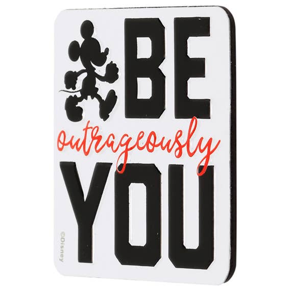 Mickey Mouse Be Outrageously You Embossed Metal Magnet