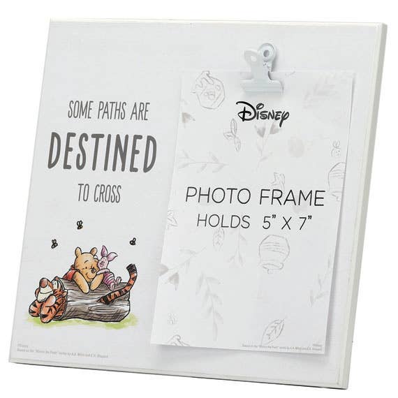 Winnie The Pooh, Piglet, Tigger - Paths Destined To Cross Wood Photo Clip Frame DISNEY
