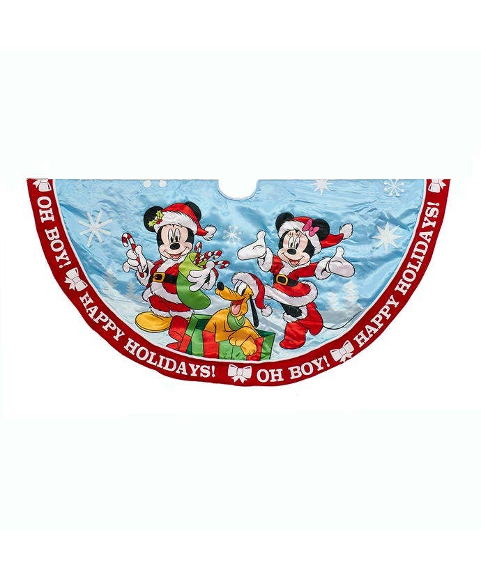 48" MICKEY & MINNIE MOUSE PRINT SATIN TREE SKIRT
