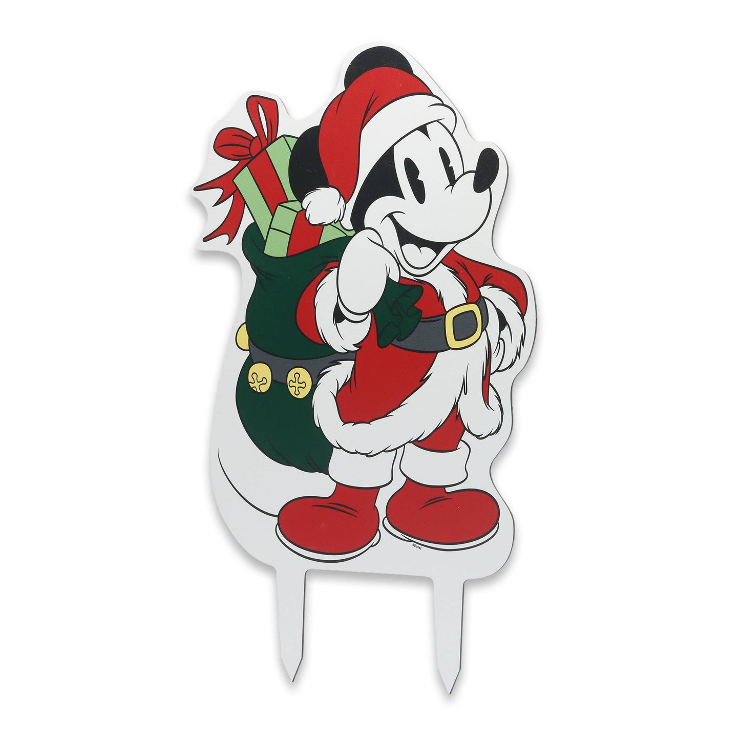 Disney Mickey Mouse Santa Christmas Metal Yard Stake