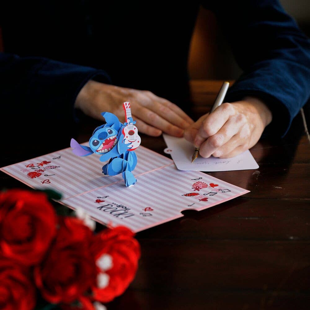 Disney's Stitch Rockin' Valentine 5''x7'' 3D Lovepop Card