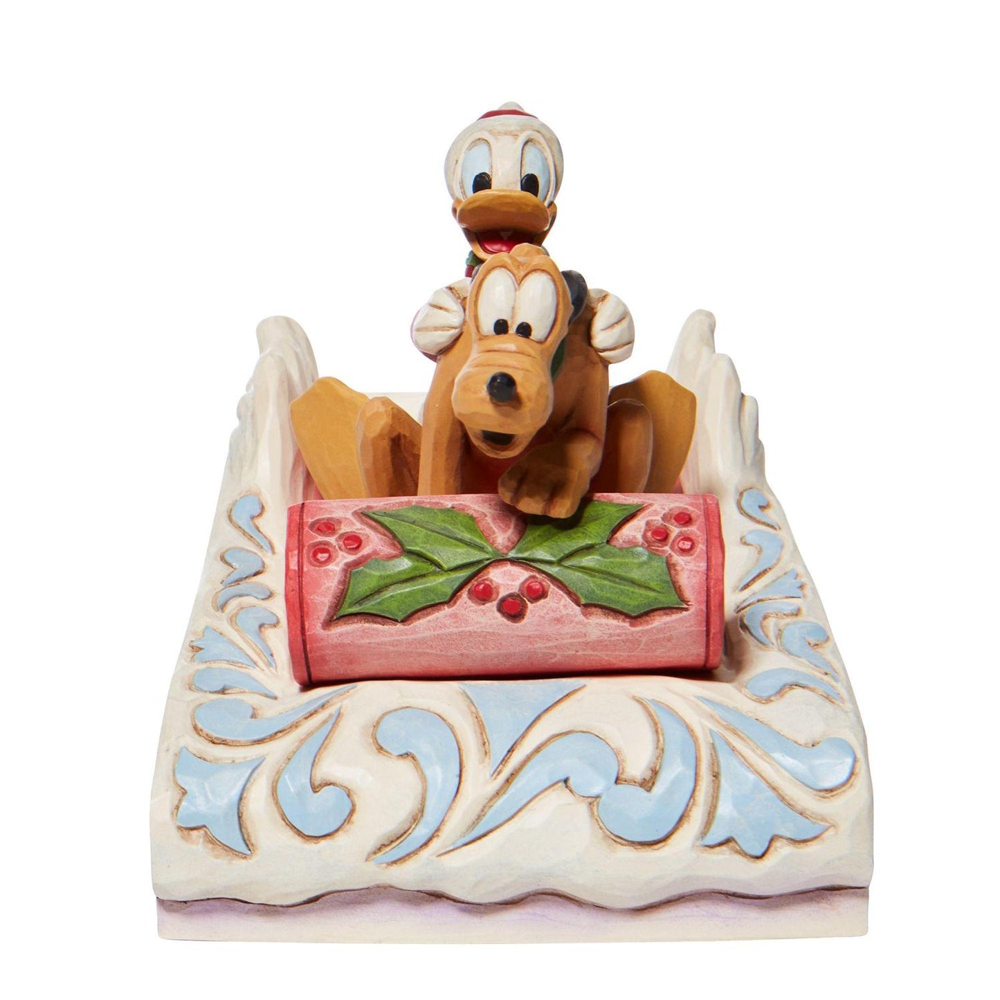 Donald Duck & Pluto Sledding "A Friendly Race" Jim Shore Disney Traditions