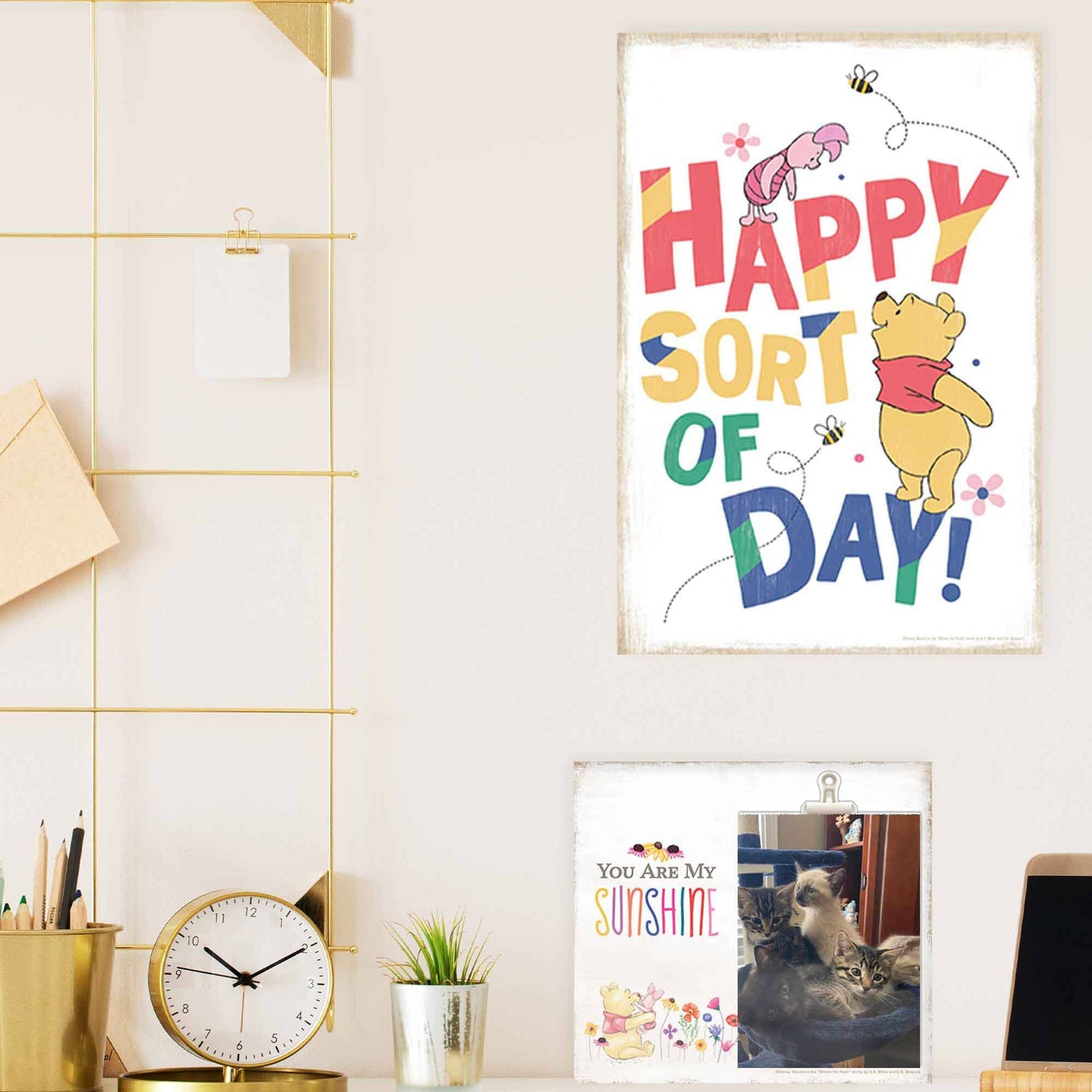Disney Winnie The Pooh - You Are My Sunshine - Wood Photo Clip Frame