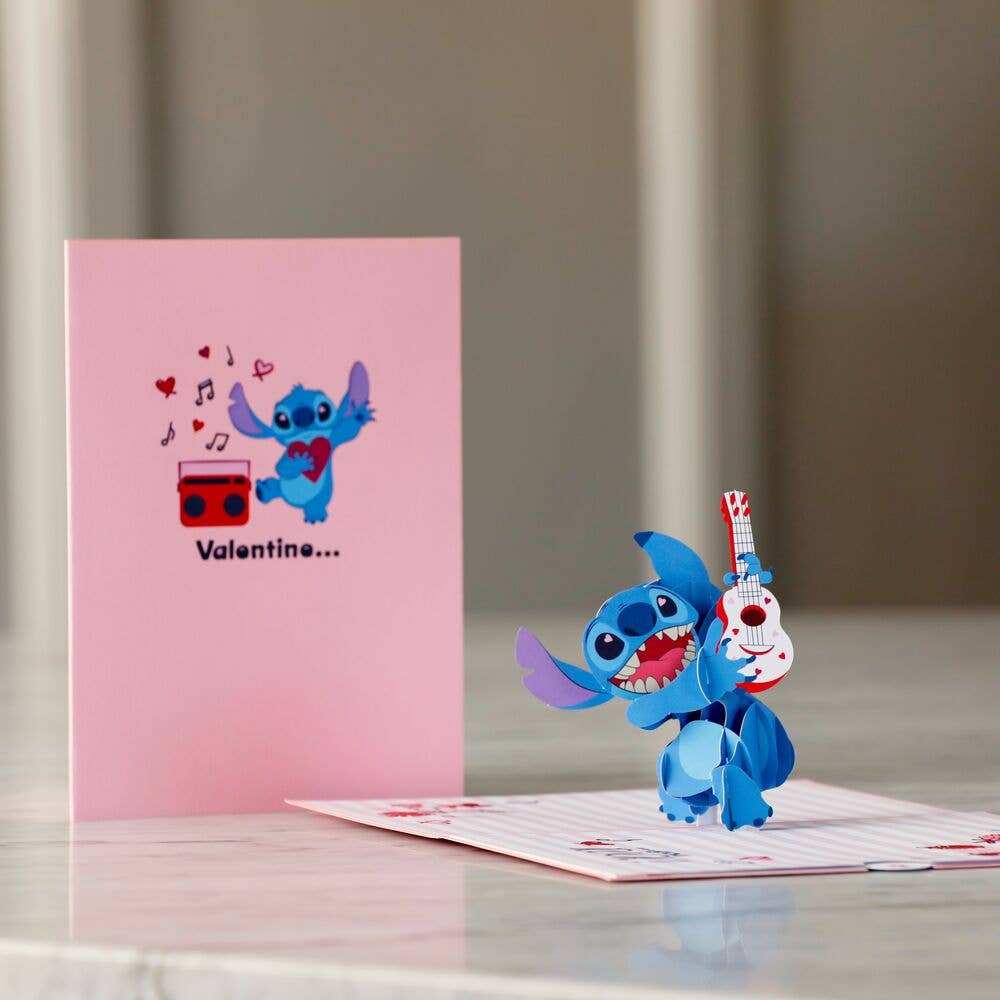 Disney's Stitch Rockin' Valentine 5''x7'' 3D Lovepop Card