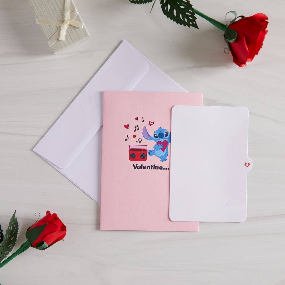 Disney's Stitch Rockin' Valentine 5''x7'' 3D Lovepop Card