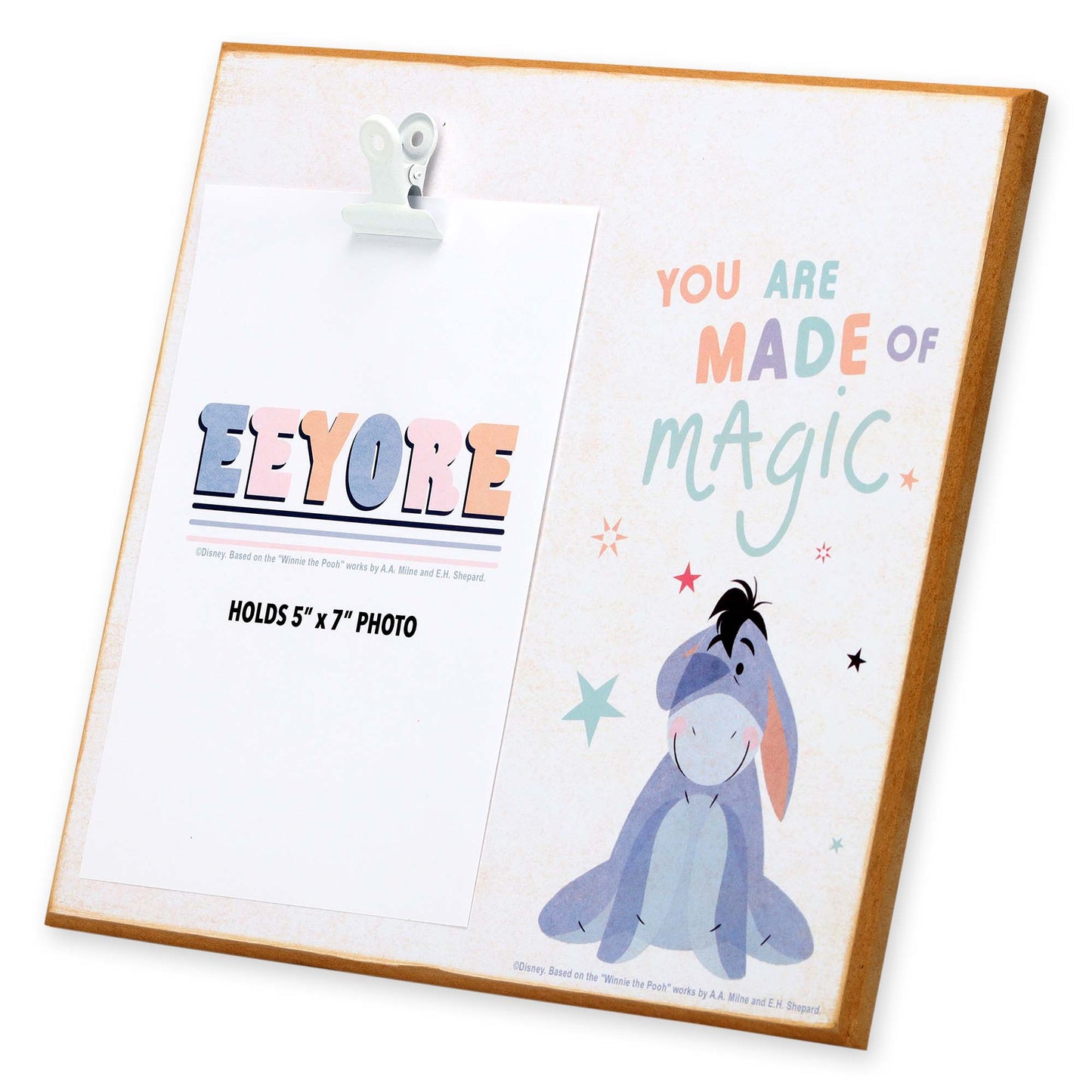Disney Winnie the Pooh Eeyore Made of Magic - Wood Photo Clip Frame