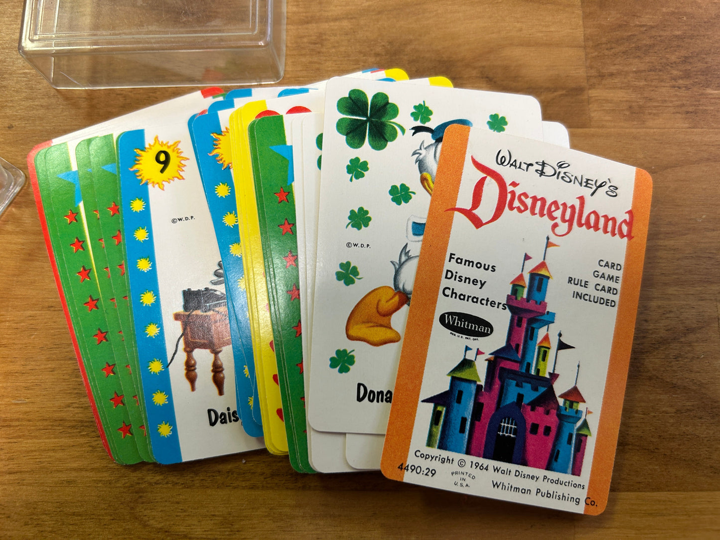 1964 Disneyland Card Game by Whitman / Complete in plastic case