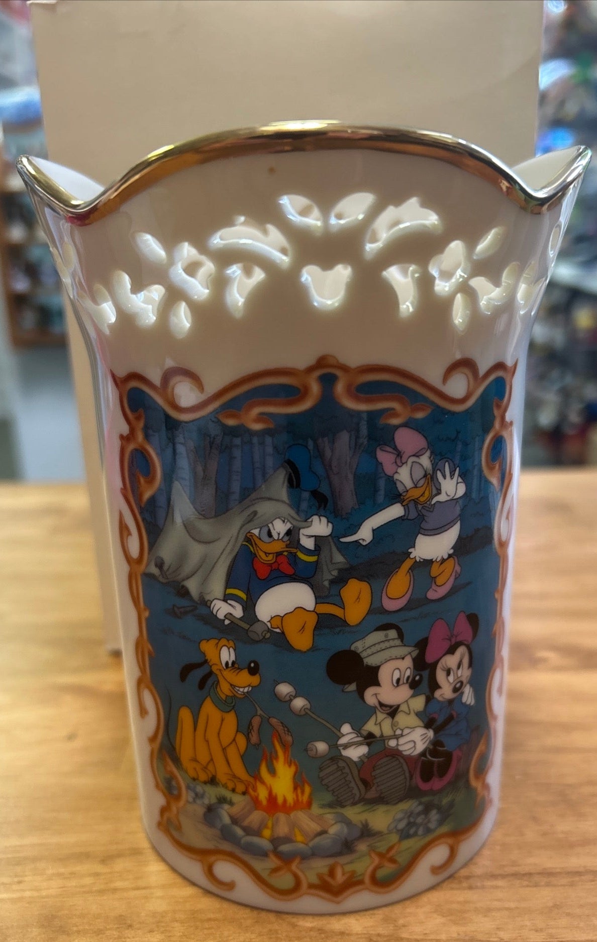 2001 Disney Animated Classic LENOX Votive Mickey & Minnie Mouse, Pluto, Donald & Daisy Duck