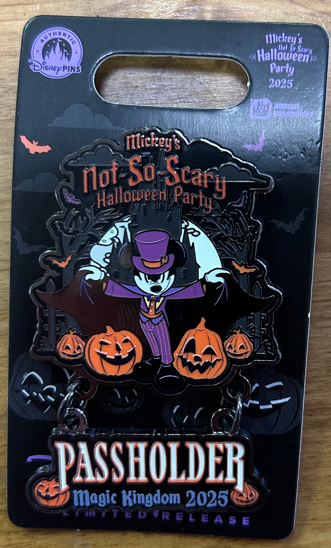 2025 Mickey's Not-So-Scary Halloween Party PASSHOLDER Mickey Mouse Disney Pin