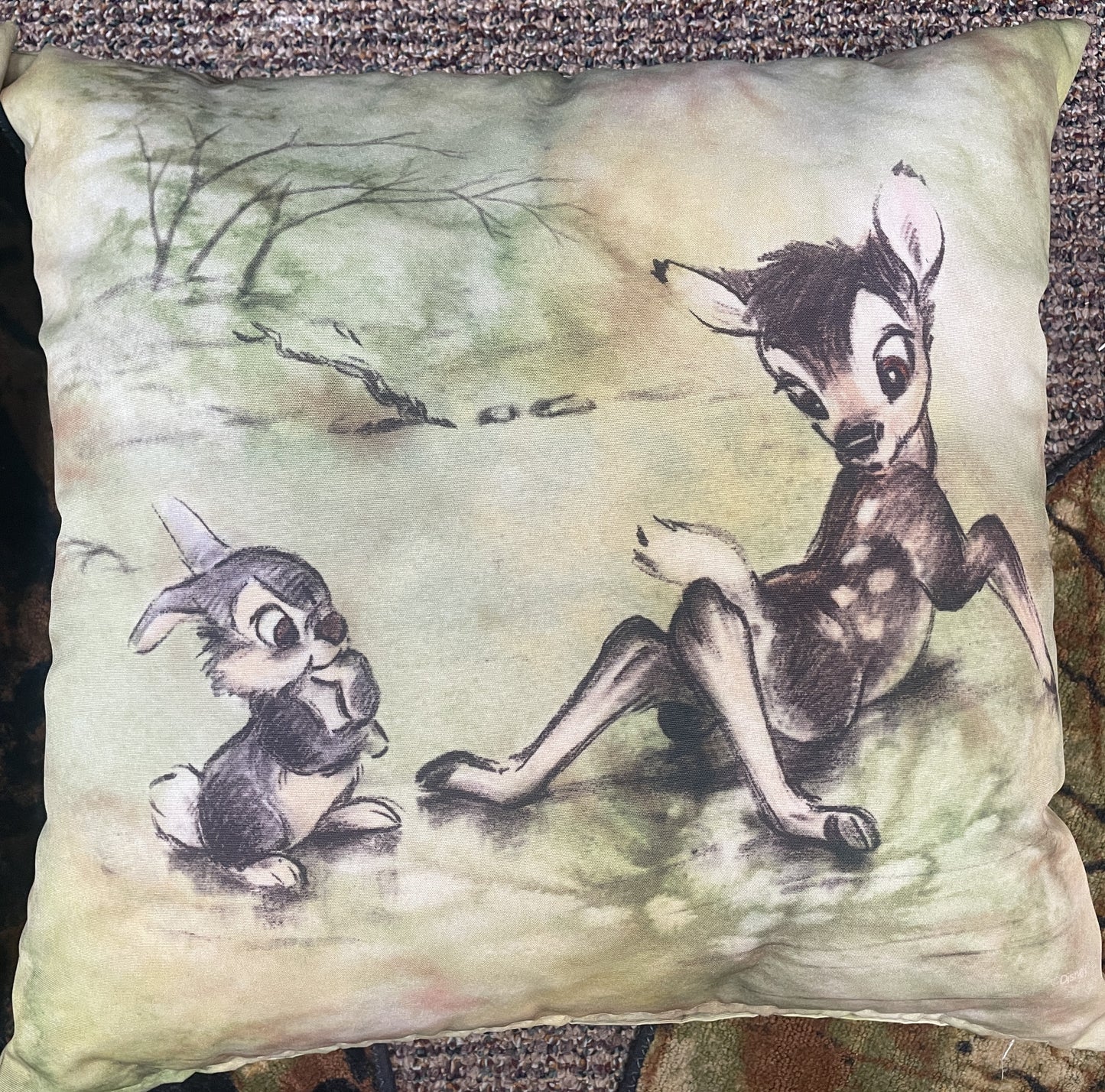 Bambi & Thumper Pillow Walt Disney World Wilderness Lodge Resort Boulder Ridge