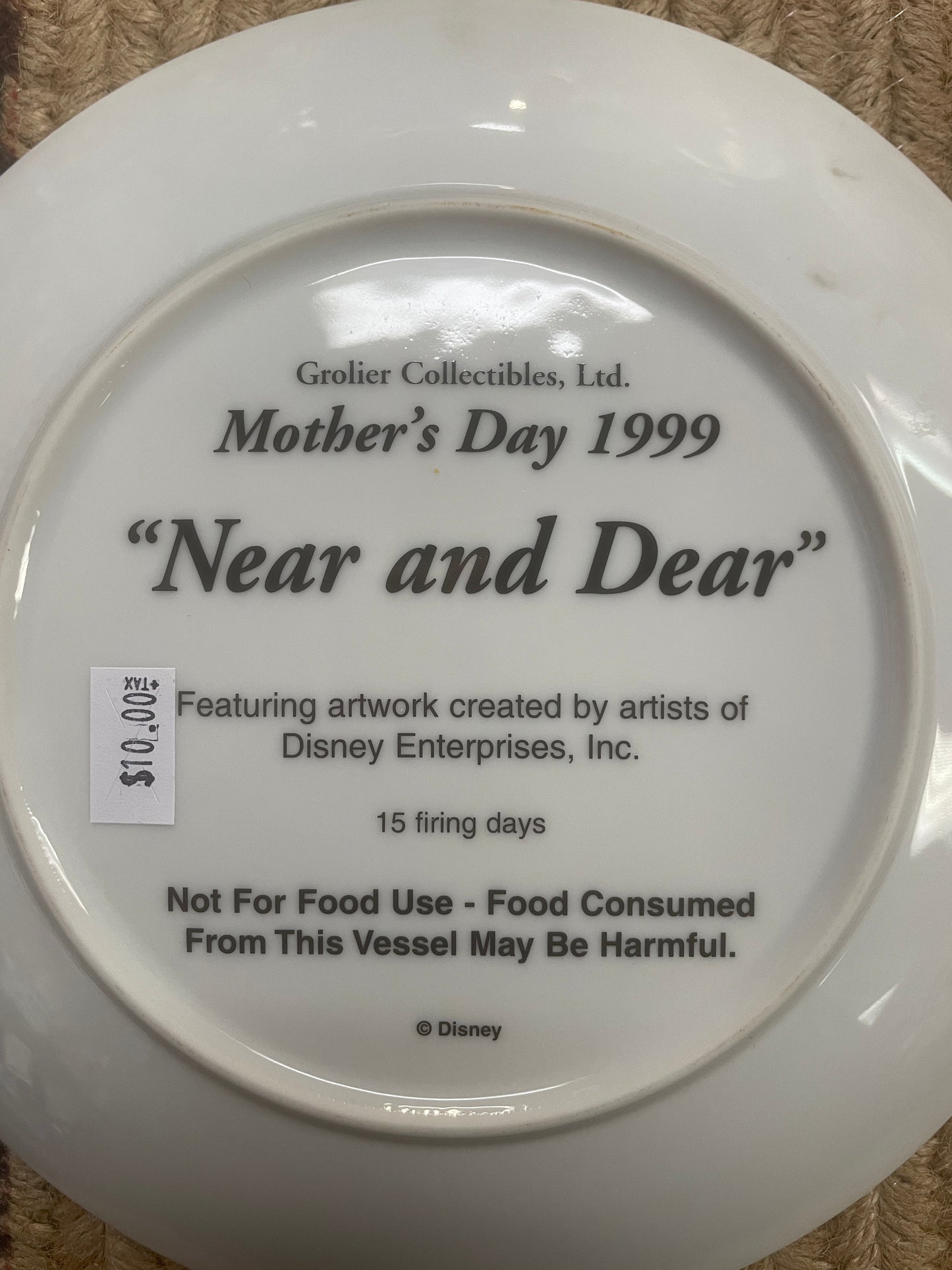1999 Mother's Day Plate - Bambi - Grolier Collectibles