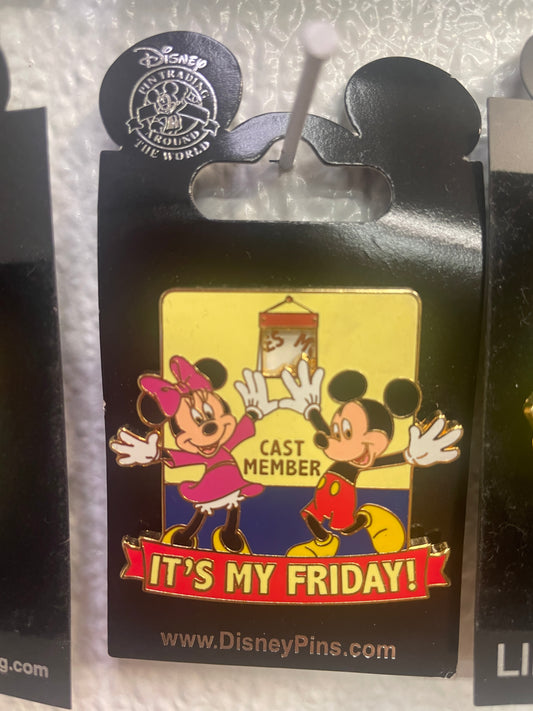 Mickey & Minnie Mouse Cast Member - IT'S MY FRIDAY - Disney Pin