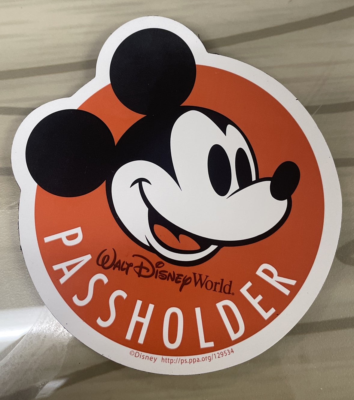 Mickey Mouse Walt Disney World Annual Pass Magnet