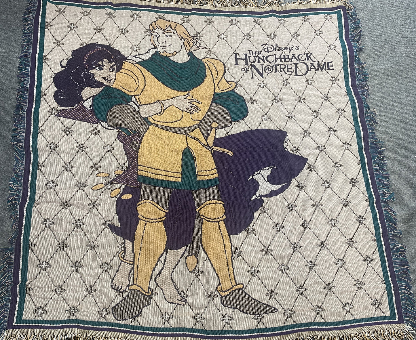ESMERALDA PHOEBUS The Hunchback of Notre Dame Tapestry DISNEY