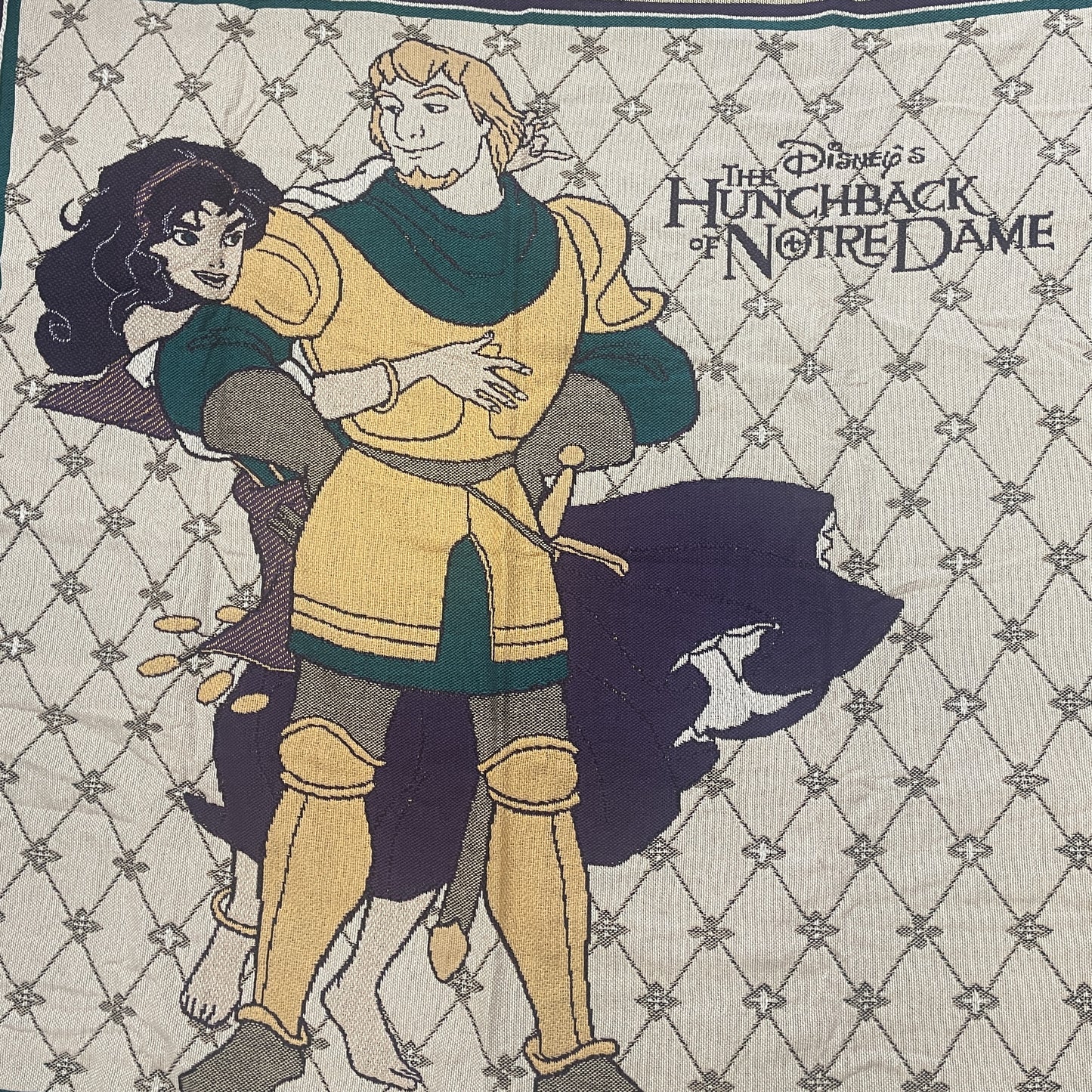 ESMERALDA PHOEBUS The Hunchback of Notre Dame Tapestry DISNEY