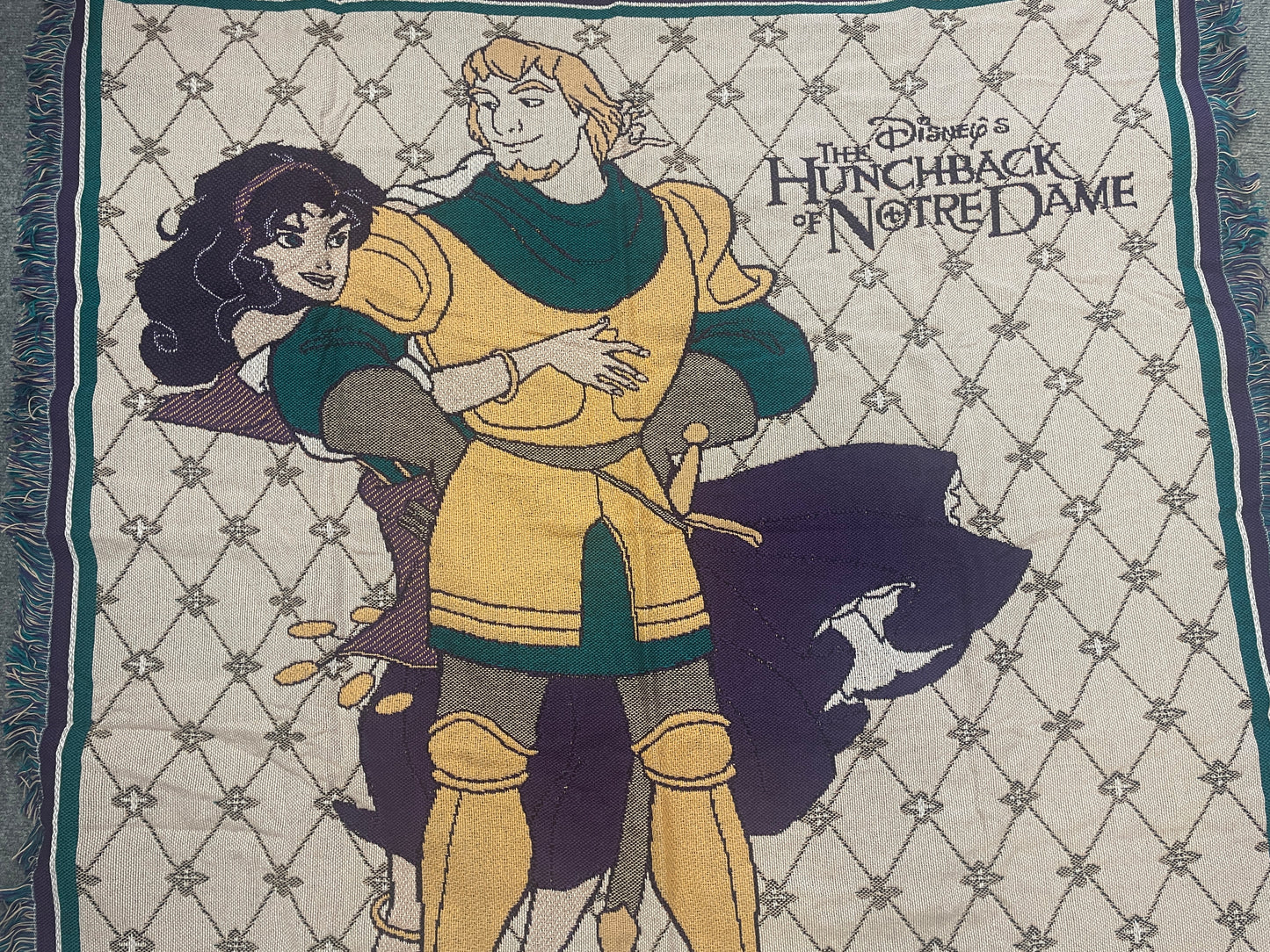 ESMERALDA PHOEBUS The Hunchback of Notre Dame Tapestry DISNEY
