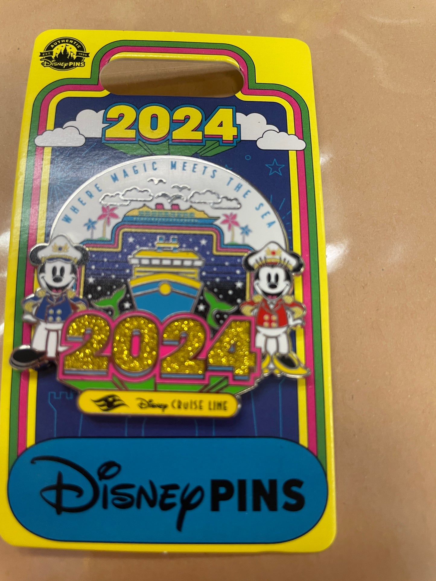 Captain Mickey Mouse & Minnie Mouse 2024 Disney Cruise Line Pin - Where Magic Meets the Sea