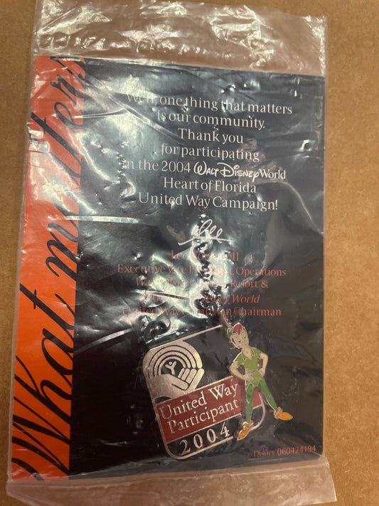 Peter Pan 2004 United Way Heart of Florida Participant Pin