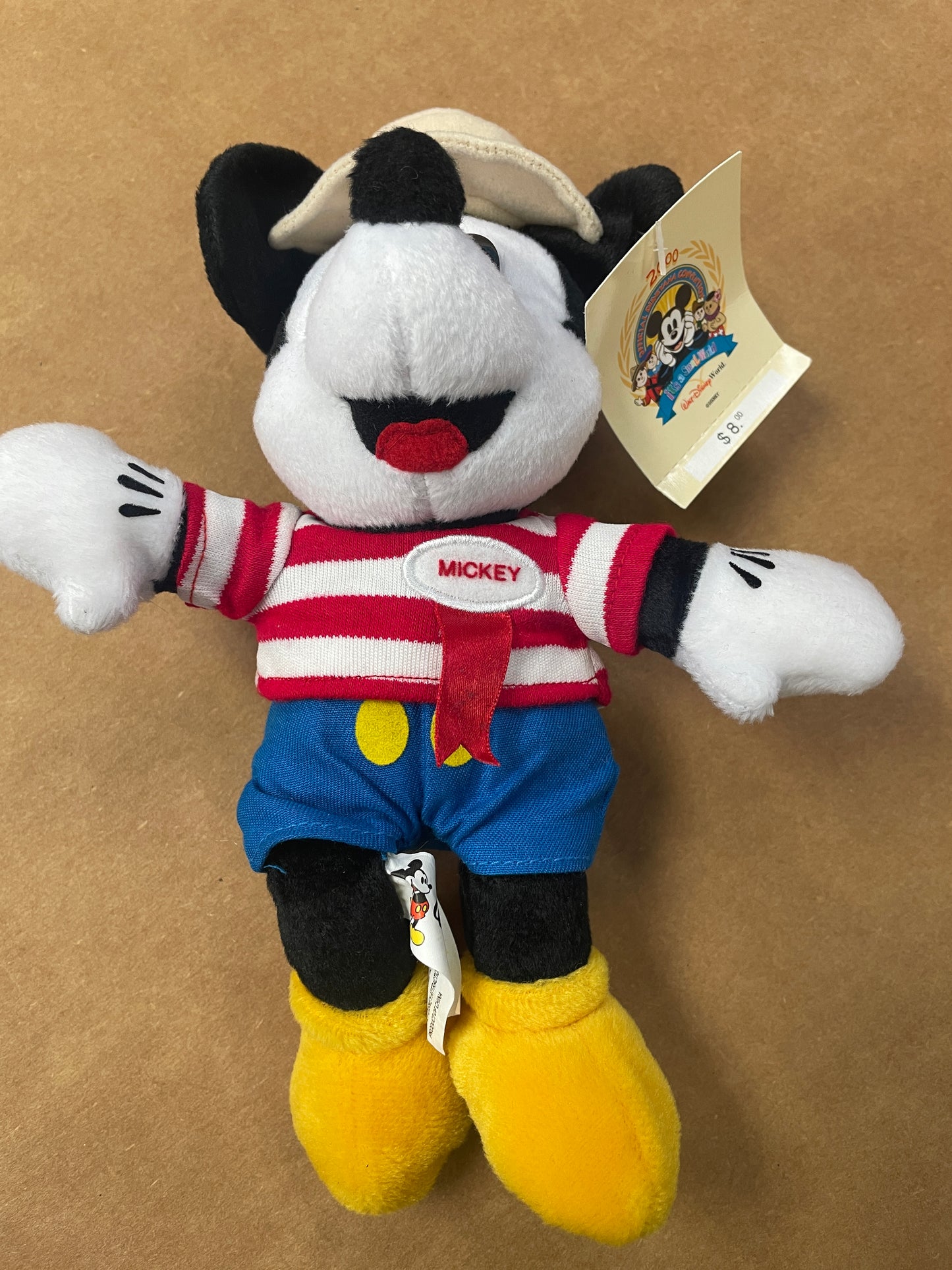 2000 Disneyana Convention - Mickey Mouse "It's a Small World" Beanie Plush - WDW