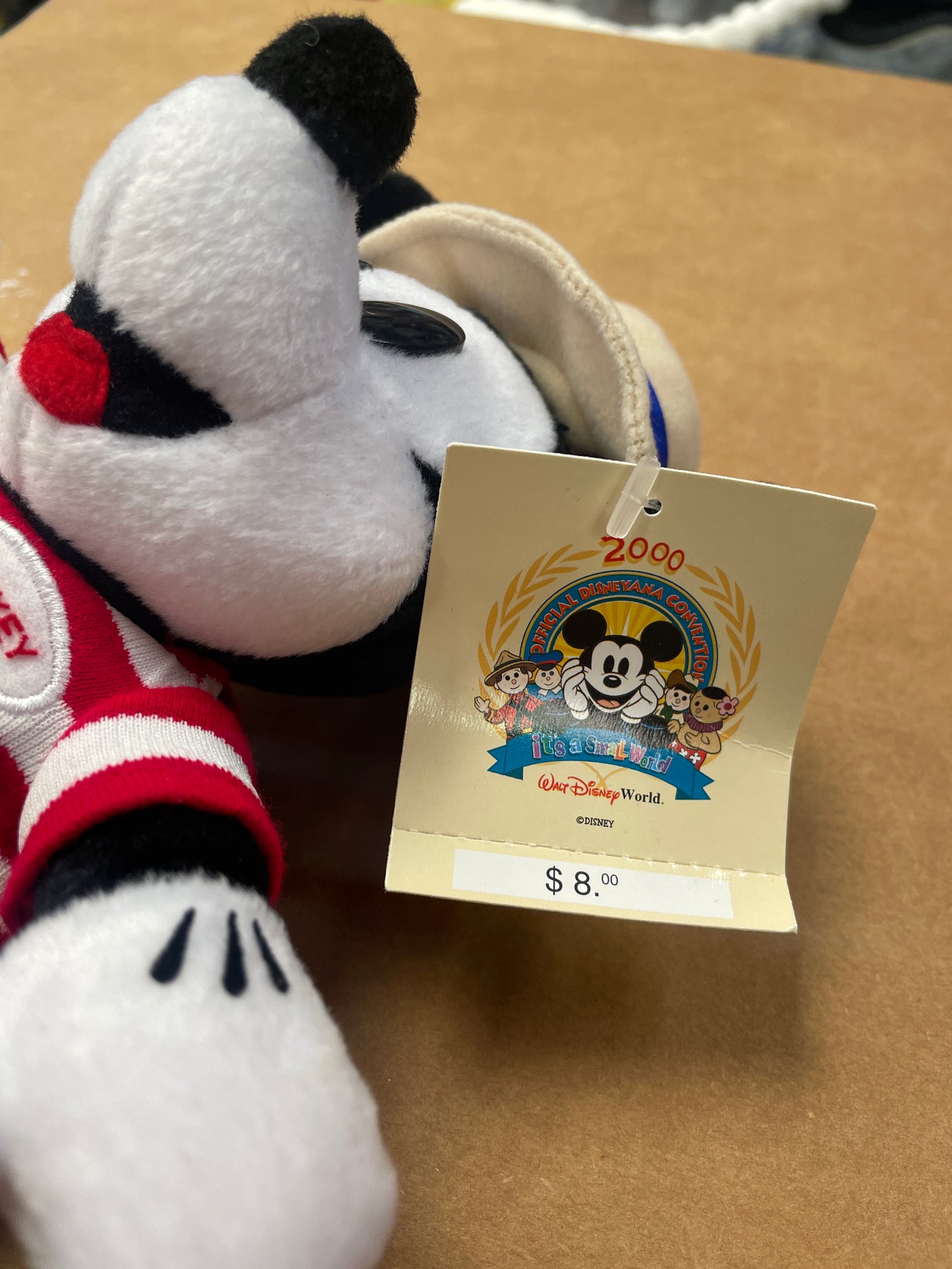 2000 Disneyana Convention - Mickey Mouse "It's a Small World" Beanie Plush - WDW