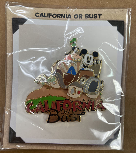 2001 DIsneyana Convention - Mickey Mouse & Goofy 'California or Bust' LE Pin