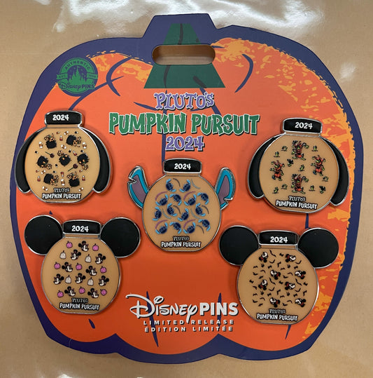 Pluto's Pumpkin Pursuit  2024 pin set Limited Edition