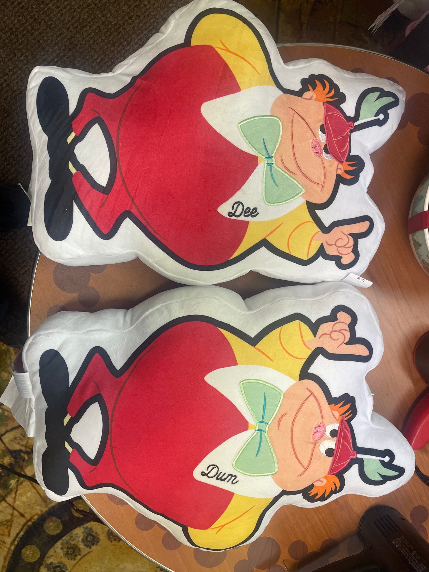 Tweedledum & Tweedledee Reversable Disney Pillow - Alice in Wonderland