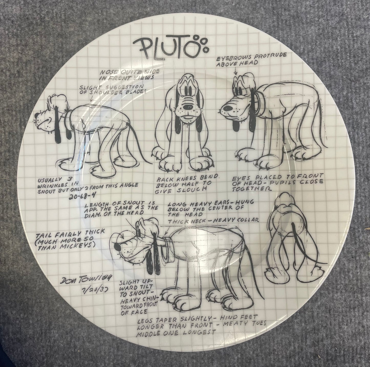 PLUTO 10.5" Plate - Sketch Model Board Drawings