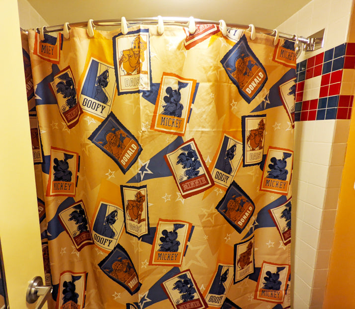 Mickey & Minnie Mouse, Donald Duck, Goofy Shower Curtain - Walt Disney World All-Star Resort