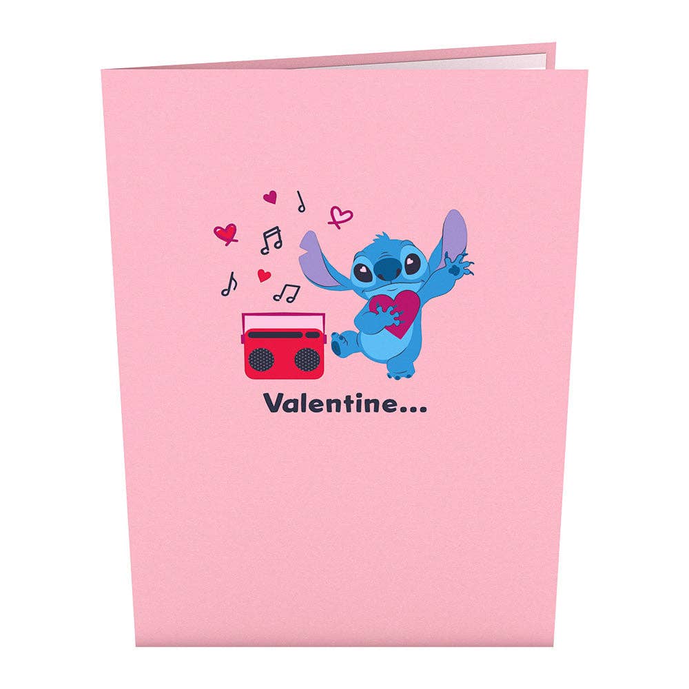 Disney's Stitch Rockin' Valentine 5''x7'' 3D Lovepop Card