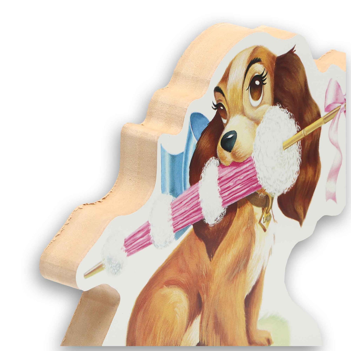 Disney Lady And The Tramp Chunky Wood Tabletop Decor