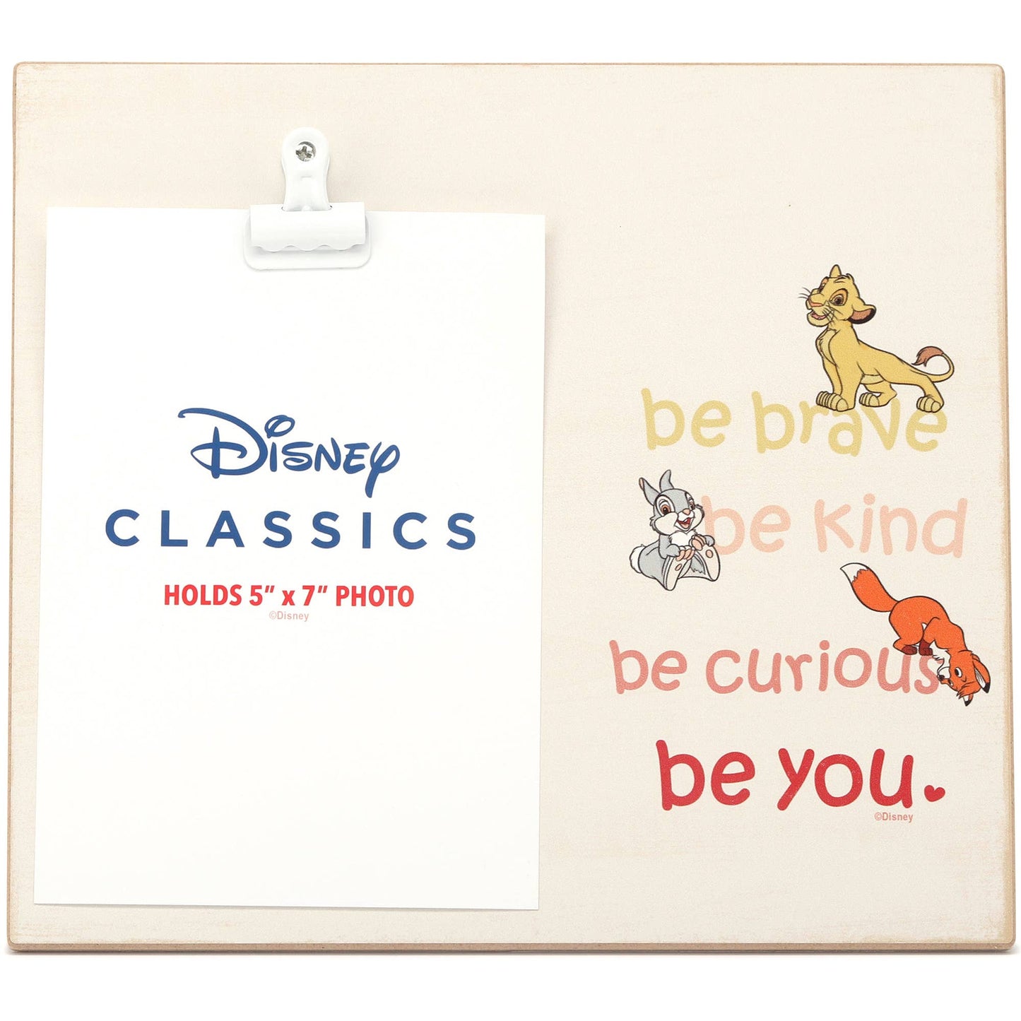 Disney Simba Thumper Tod - Wood Photo Clip Frame - Lion King Fox & the Hound Bambi