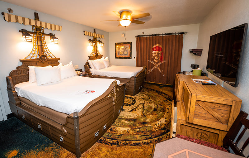 Pirate Compass Themed Table & One Chair - Walt Disney World Caribbean Beach Resort Room