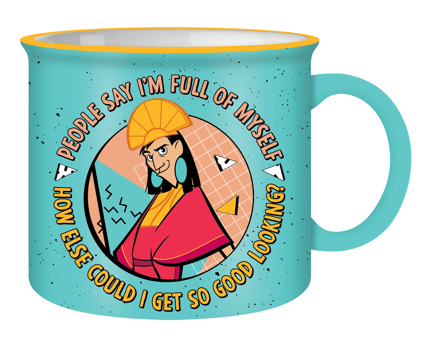 Kuzco Memphis Good Looking 20oz Ceramic Camper Mug - The Emperor's New Grove