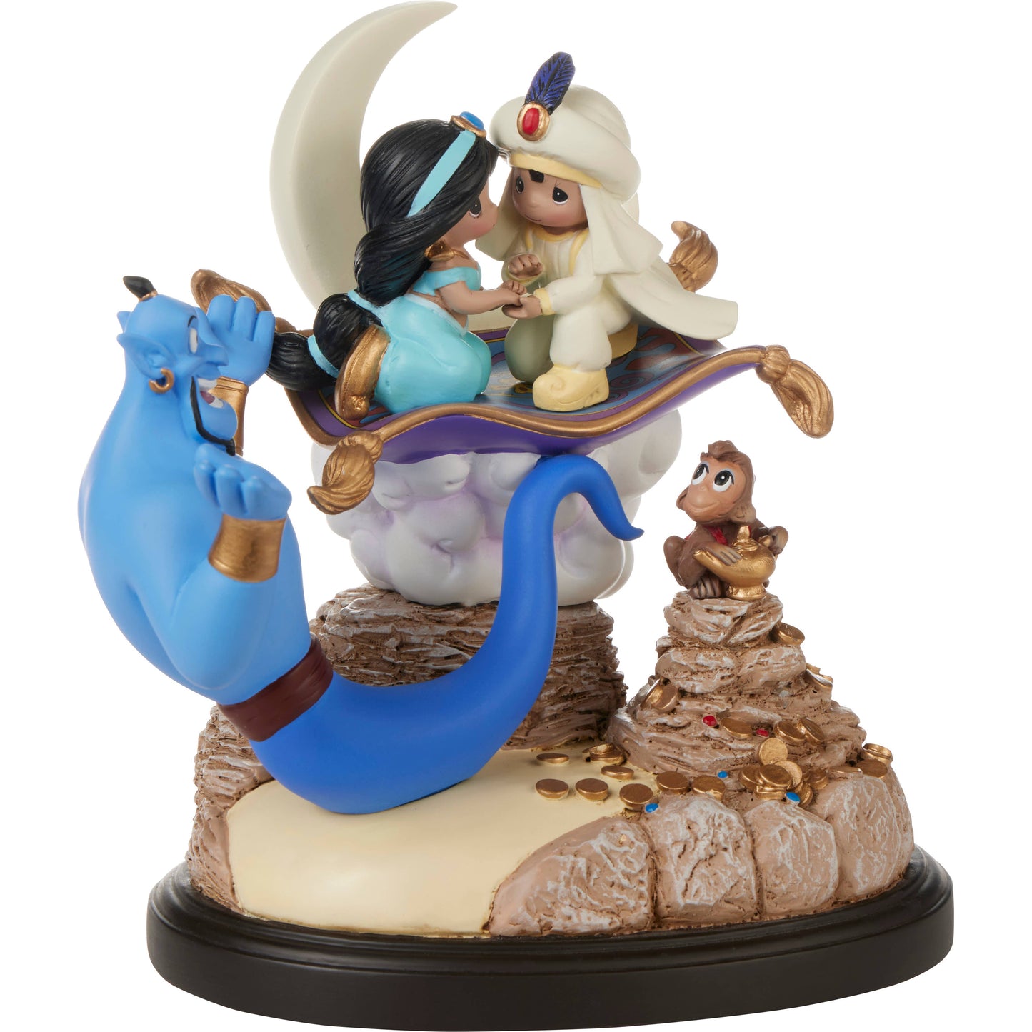 Aladdin & Jasmine on Magic Carpet with Genie - A World Of Adventure Musical - Precious Moments
