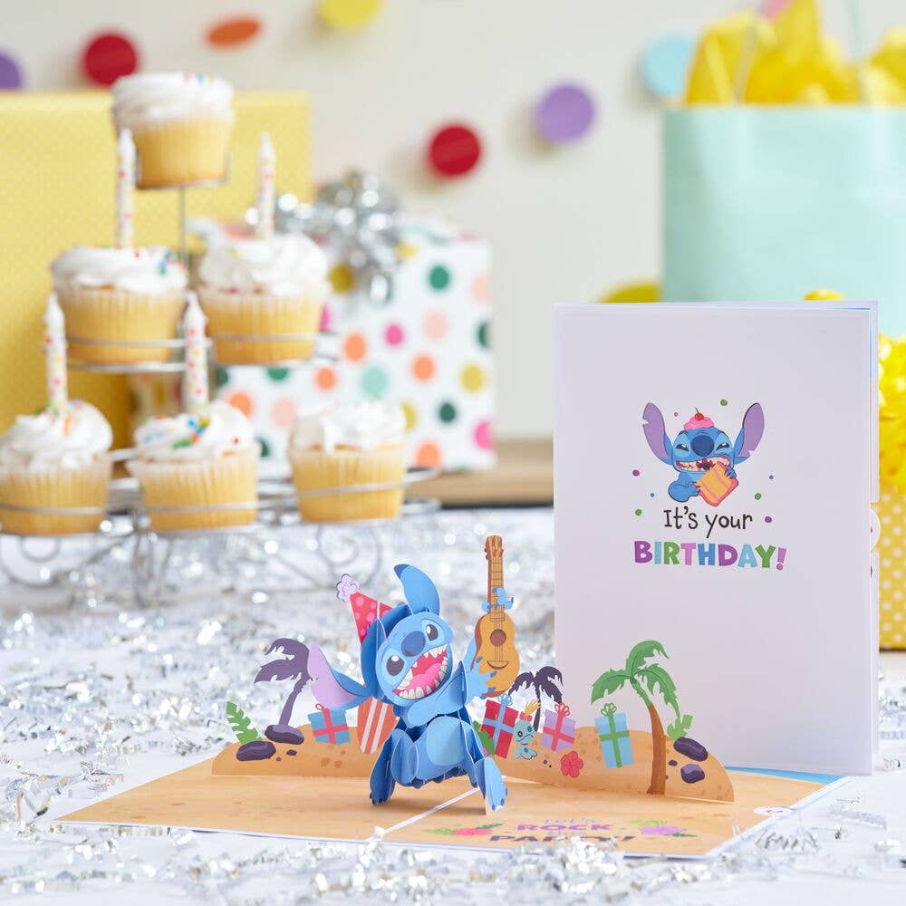 Disney's Stitch Rockin' Birthday 5''x7'' 3D Lovepop Card