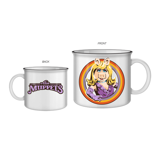 The Muppets Miss Piggy Glitter 20oz Ceramic Camper Mug