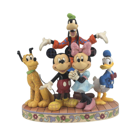 "The Fab Five" Mickey & Minnie Mouse, Pluto, Donald and Goofy - Jim Shore Disney Traditions