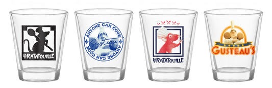 Ratatouille Icons 4Pc 1.5Oz Mini Glass Set