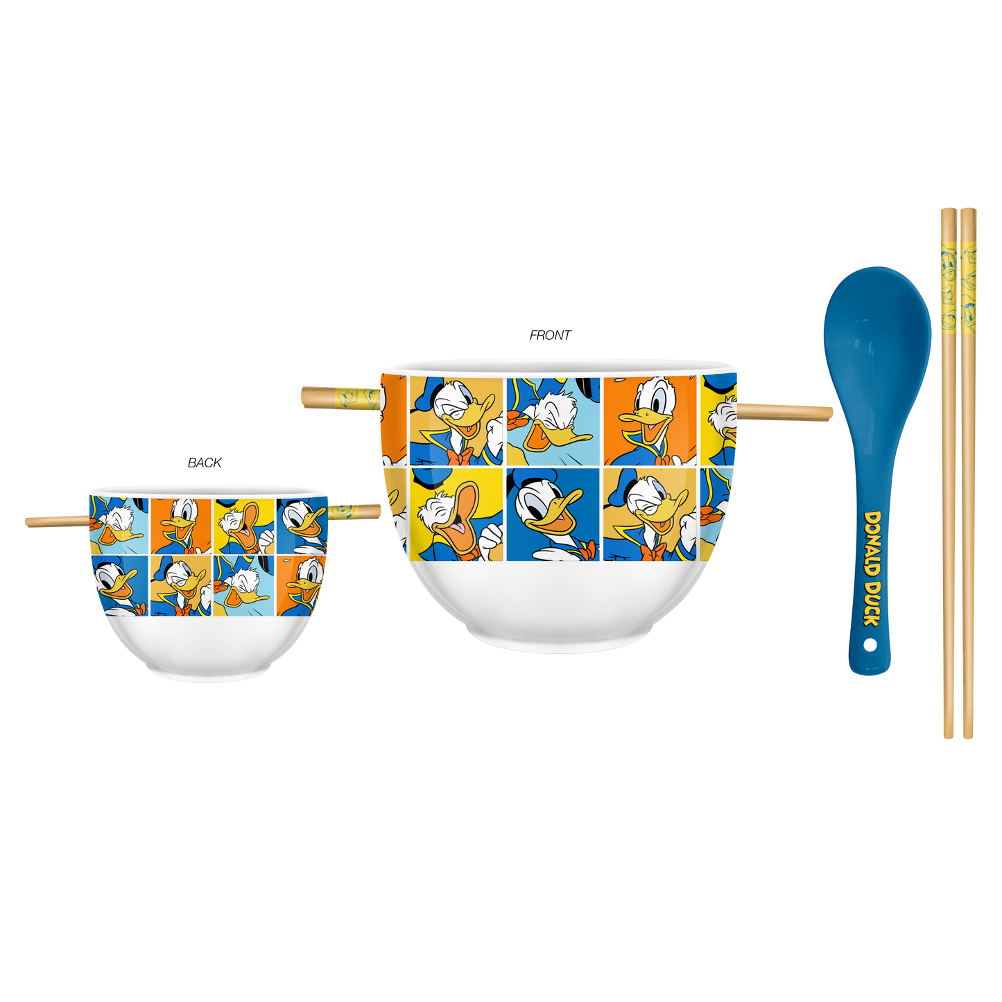 Donald Duck Grid  20oz Ceramic Ramen Bowl