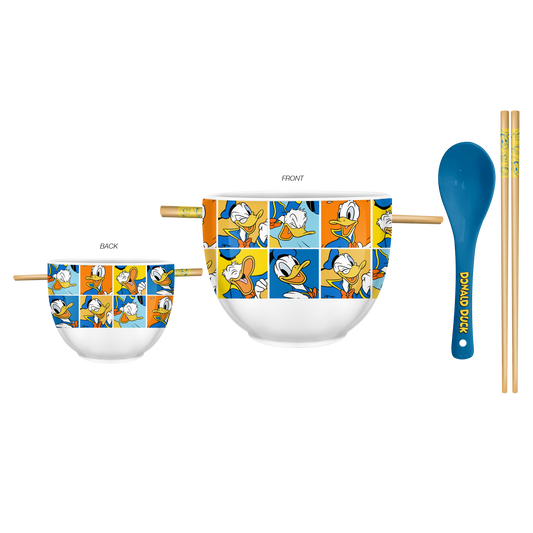 Donald Duck Grid  20oz Ceramic Ramen Bowl