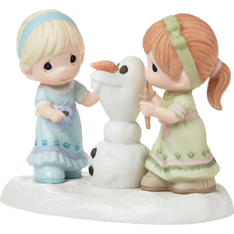 Elsa, Anna & Olaf - Building A Snowman Is Better With You Disney Frozen Figurine - Precious Moments