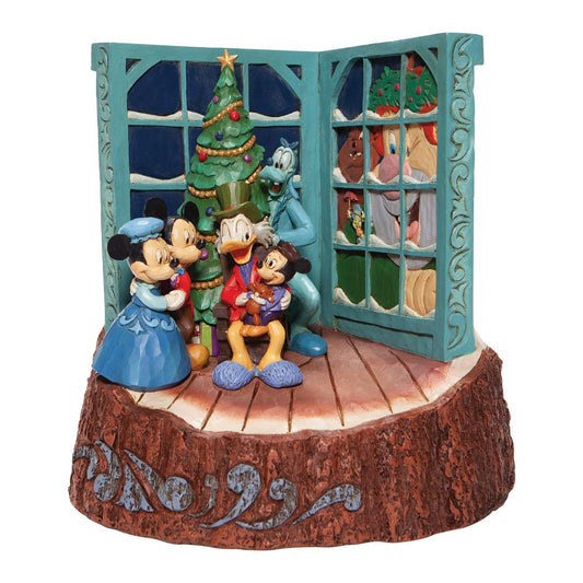 Mickey & Minnie Mouse, Scooge McDuck, Goofy Christmas Carol "God Bless Us, Everyone" Jim Shore Disney Traditions