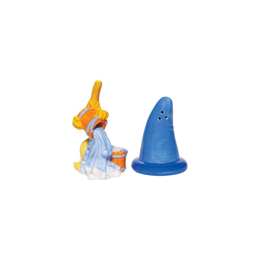 Mickey Mouse Sorcerer Hat & Fantasia Broom Stick Salt & Pepper S&P Shaker
