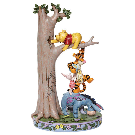 Winnie the Pooh, TIgger, Piglet, Eeyore in Tree "Hundred Acre Caper" Jim Shore Disney Traditions