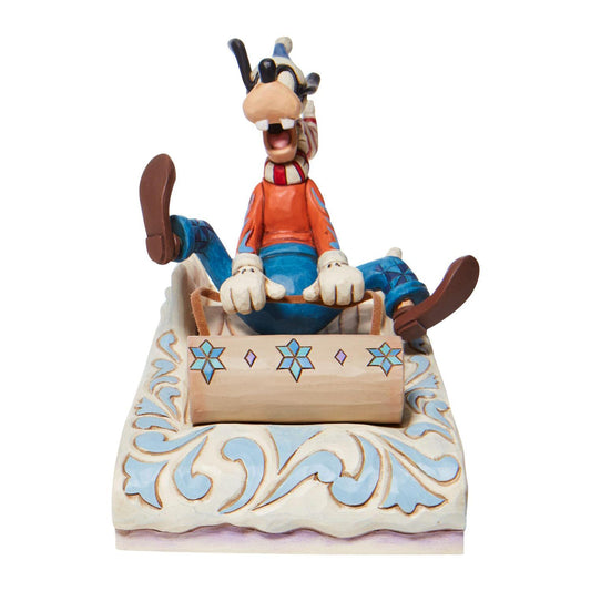 GOOFY SLEDDING "A Wild Ride" Jim Shore Disney Traditions - RETIRED