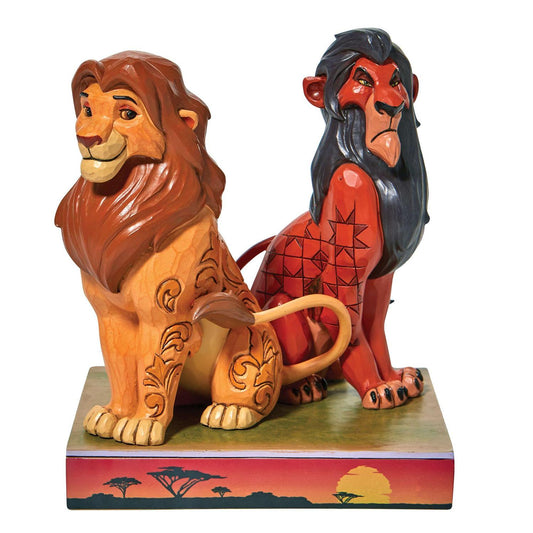 Simba & Scar "Proud and Petulant" Jim Shore Disney Traditions - The Lion King