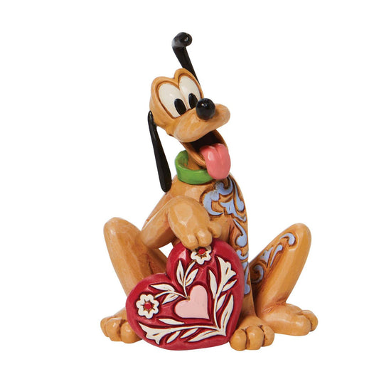 Pluto Holding Heart - Jim Shore Disney Tradition
